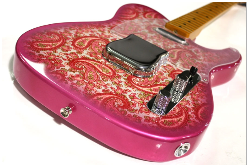 Pink Paisley Finished Telecaster Body Pink Paisley Finished Telecaster Body